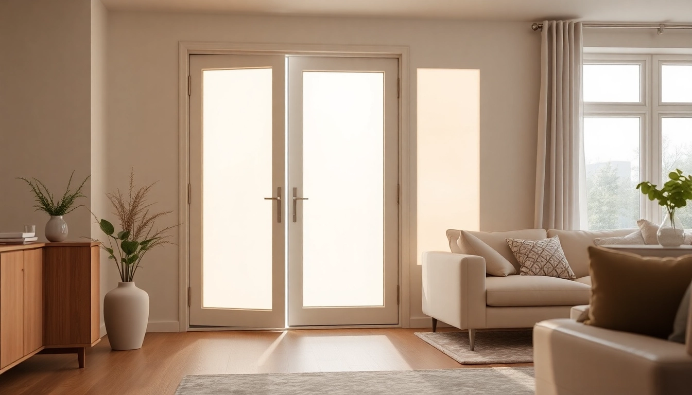 Bekijk de horren schuifdeur in een moderne woonkamer met een perfecte afwerking.