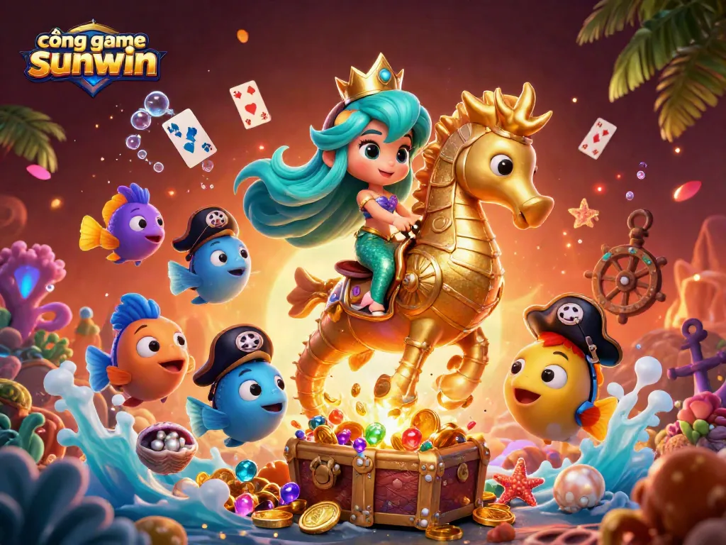 Engage with the cổng game sunwin through dynamic ocean-themed gaming elements and characters.
