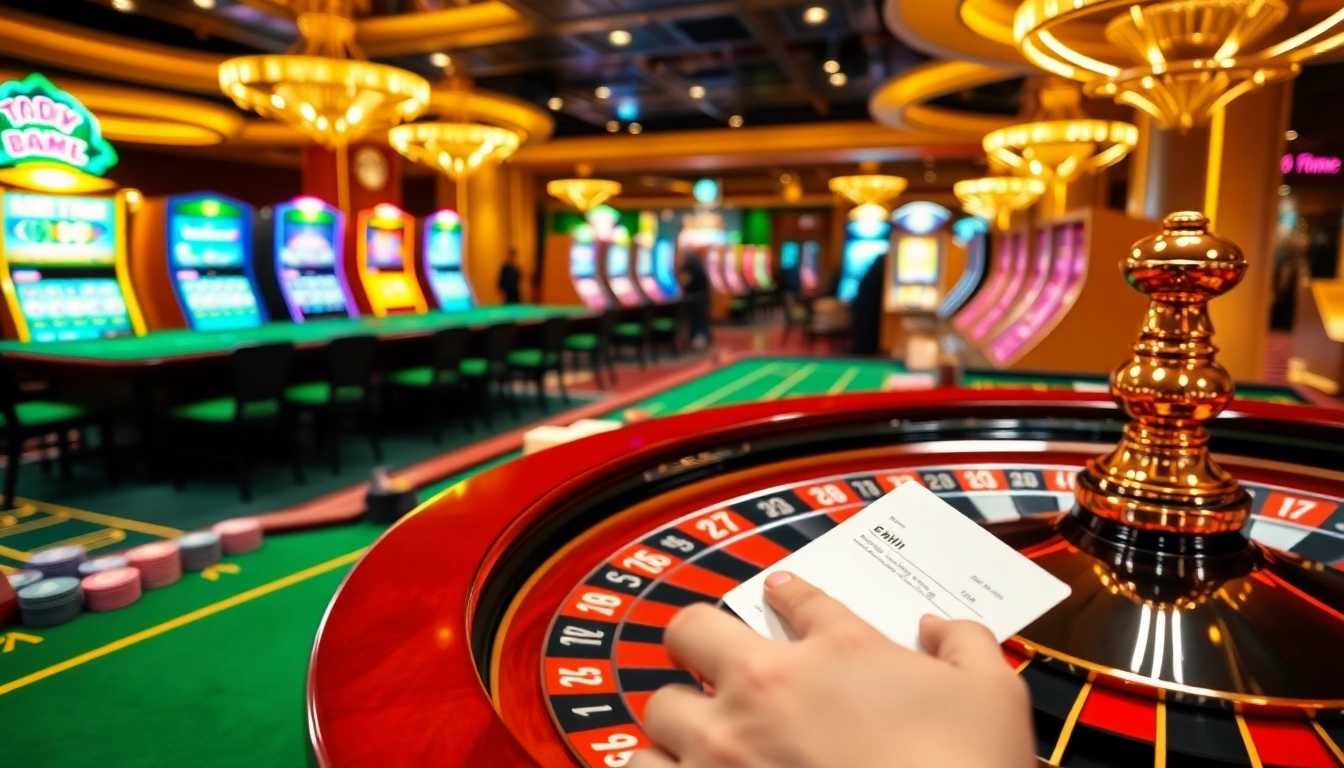 Experience the thrill of betting at 13win casino with vibrant slot machines and classic gaming tables.