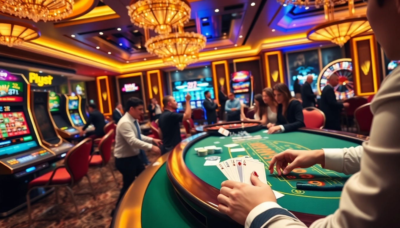 Exciting scene of players enjoying a professional gaming experience at 23win casino.