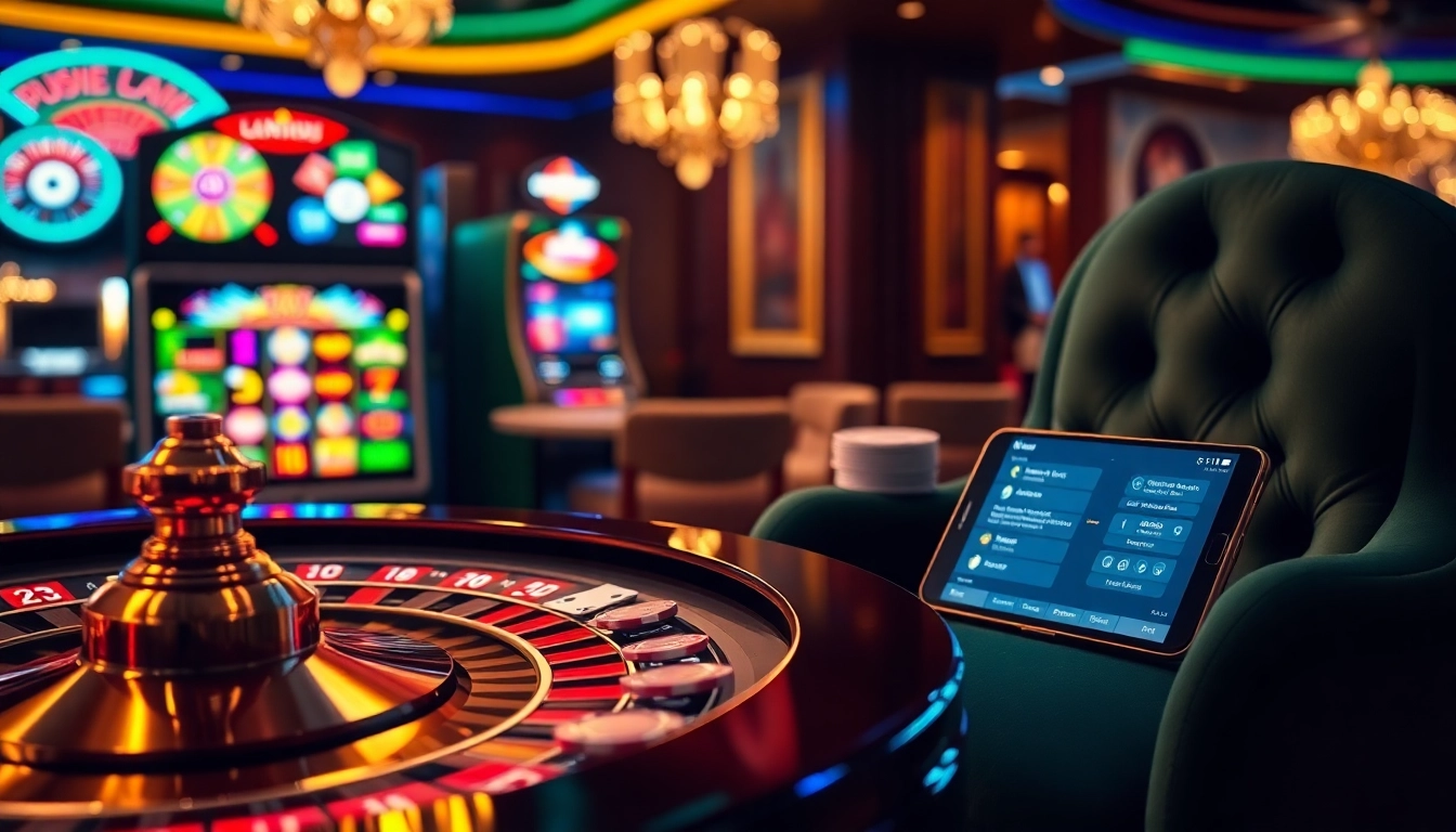 Experience vibrant casino action with link S8 showcasing roulette and poker elements for gamblers.