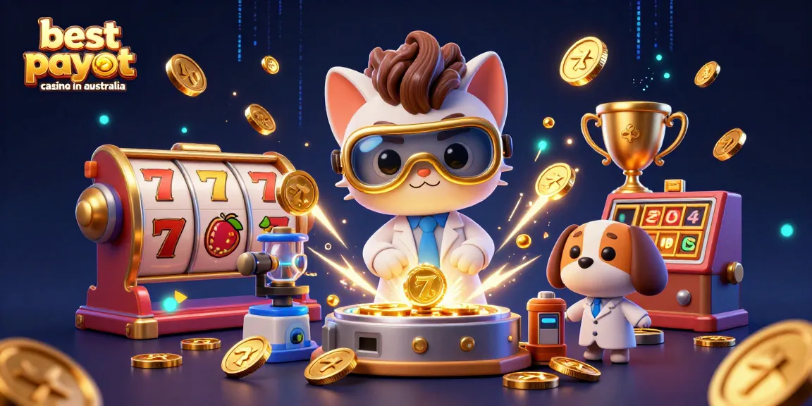Discover exciting action at the best payout casino in Australia with vibrant slot reels and golden winnings.