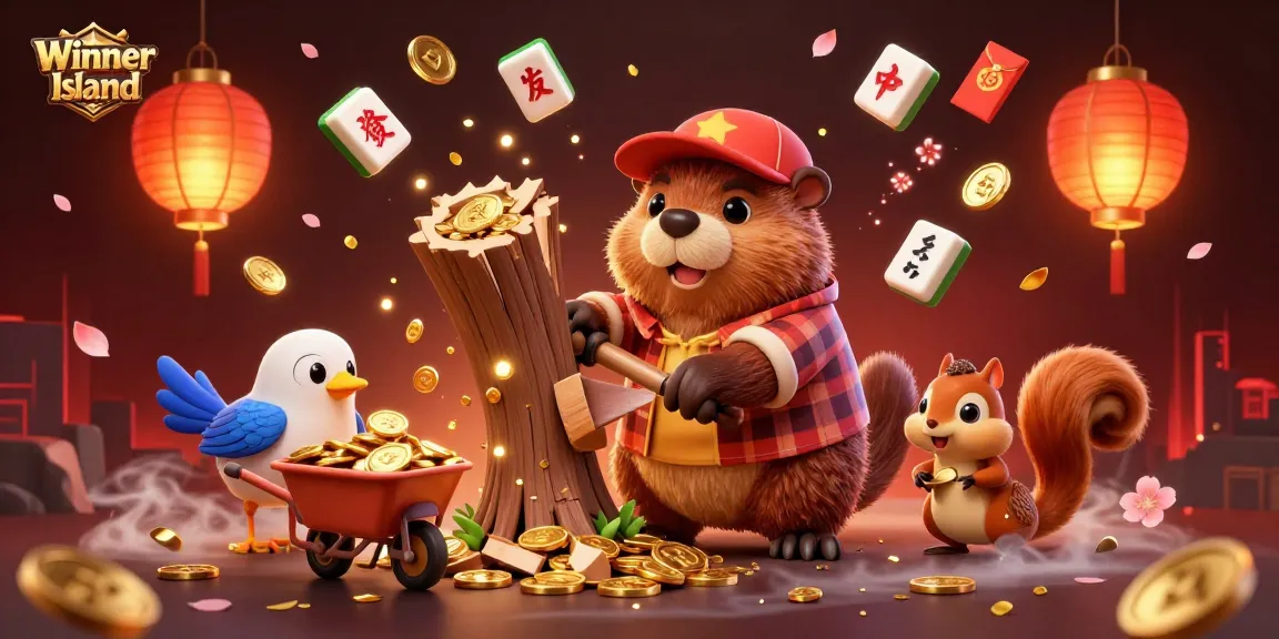 Experience the vibrant gameplay at Winner Island with a lively 3D illustration showcasing casino excitement and rich visuals.