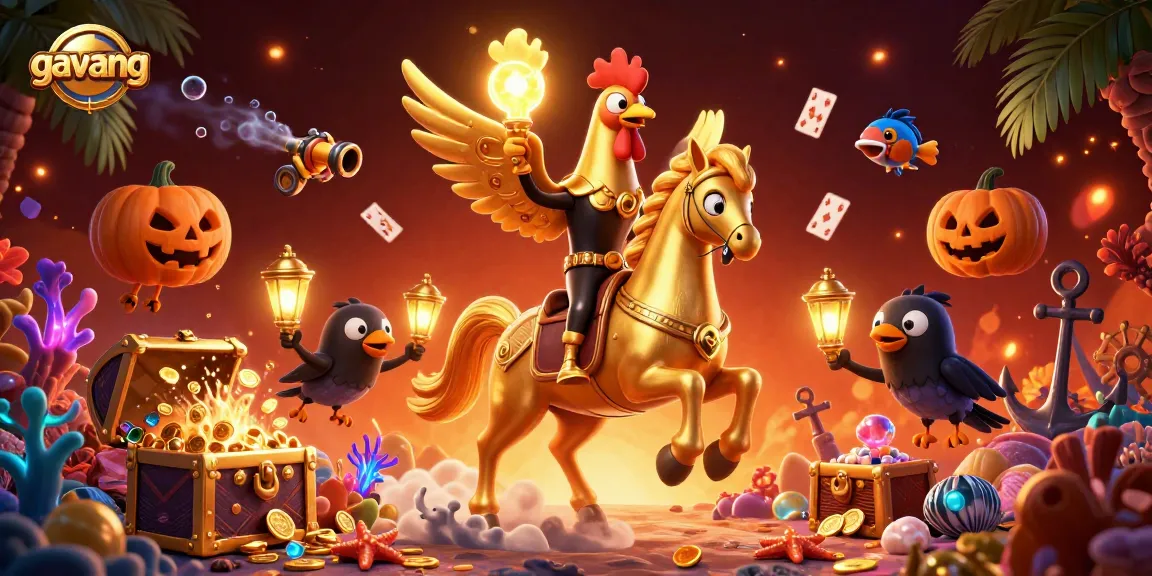 Gavang showcases thrilling casino action in a vibrant 3D illustration filled with dynamic gaming elements.