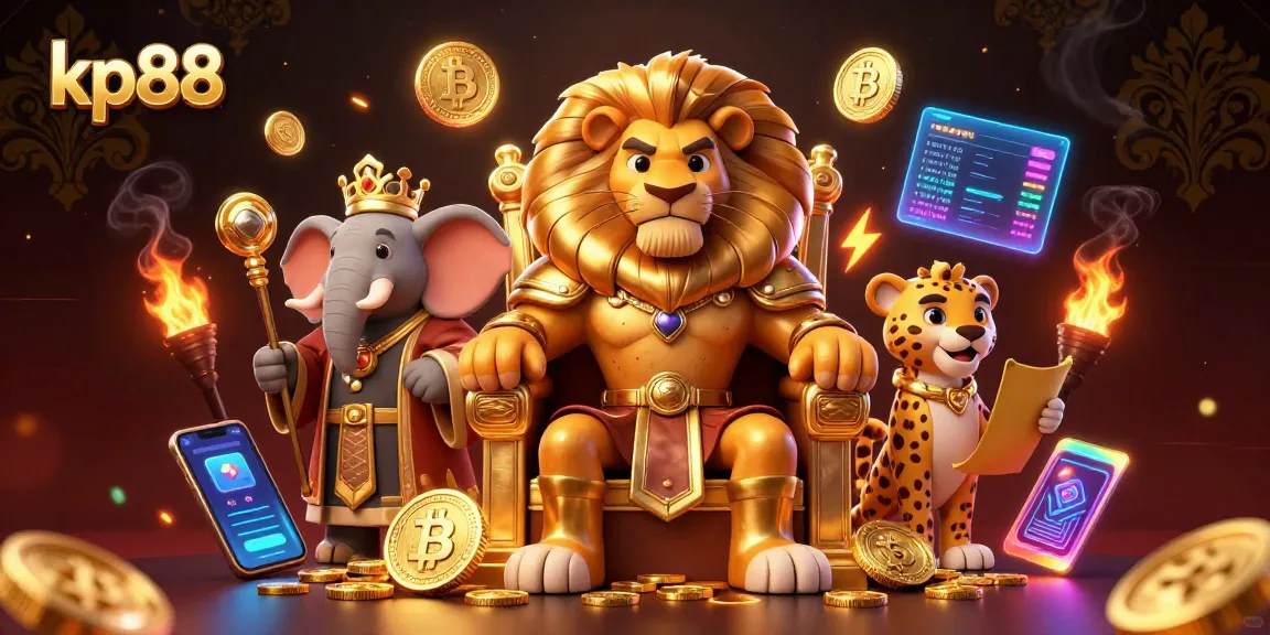 Experience thrilling gameplay at kp88 with a vivid illustration of fierce characters from the casino realm.