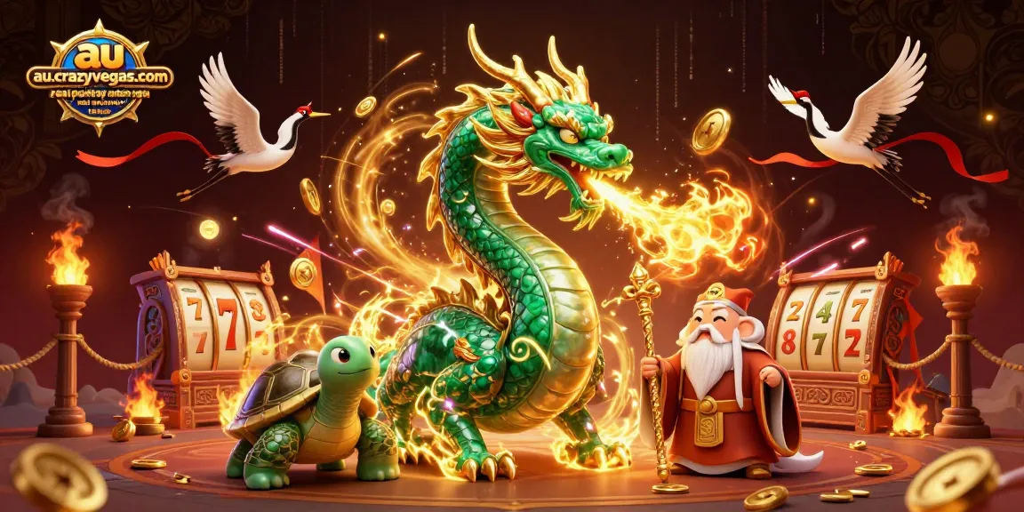 Experience excitement at au.crazyvegas.com real pokies online real money australia with mystical dragons and vibrant casino elements.