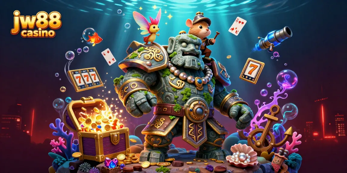 Experience the excitement of jw88 casino with dynamic games and vibrant imagery in this captivating scene.